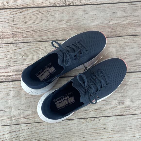 Skechers Edgeride Swift Fit Womens Sz 9 Sneakers Running Shoes Navy Pink - Picture 9 of 11